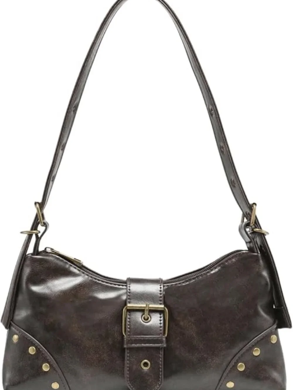Vintage Buckle Shoulder Purse